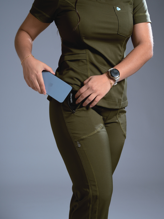 Flexi scrub premium verde militar L-24