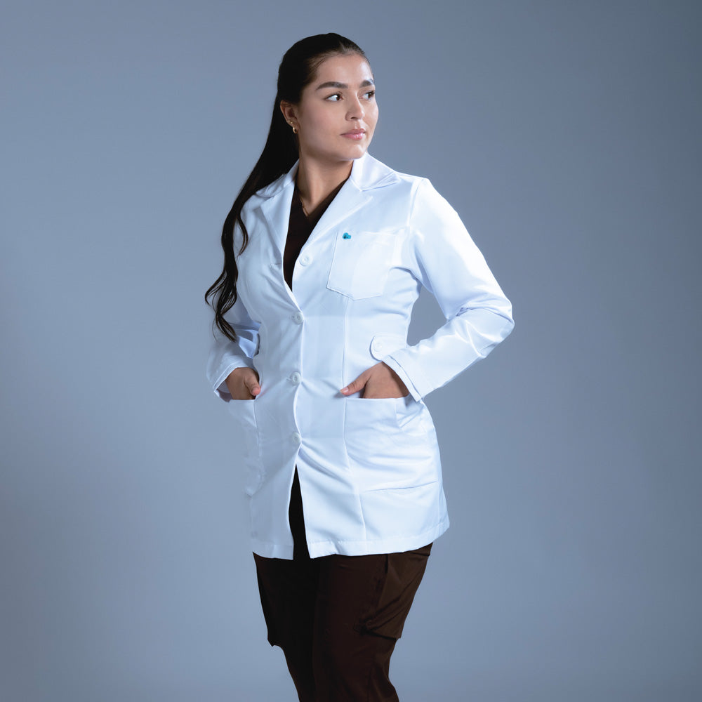Bata de medicina blanca psicóloga MD