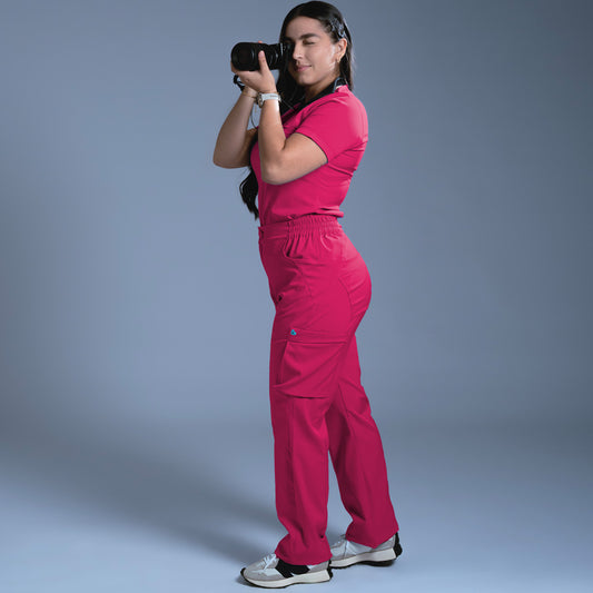 Flexi scrub Magenta L-Festivo Cargo