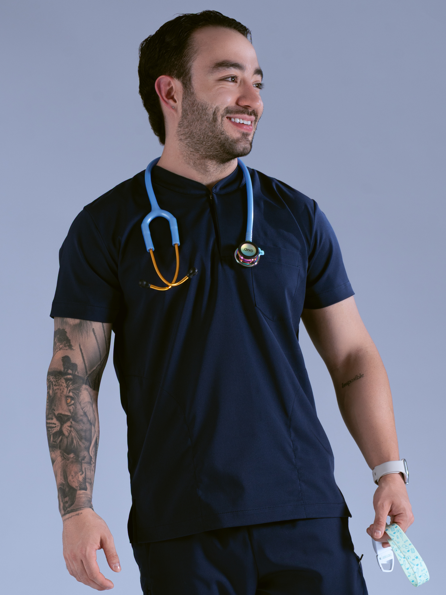 Flexi camisa azul día L-Praxis