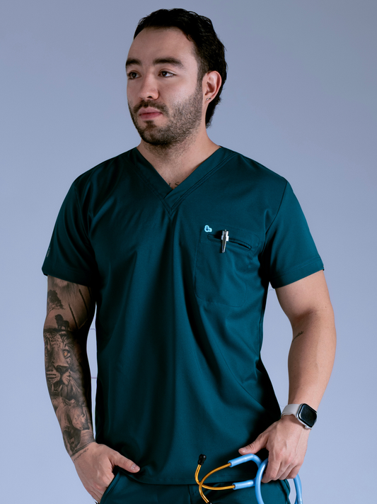 Flexi camisa verde imperio L-Guardián Pocket