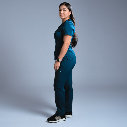 Flexi scrub premium verde petróleo L-24