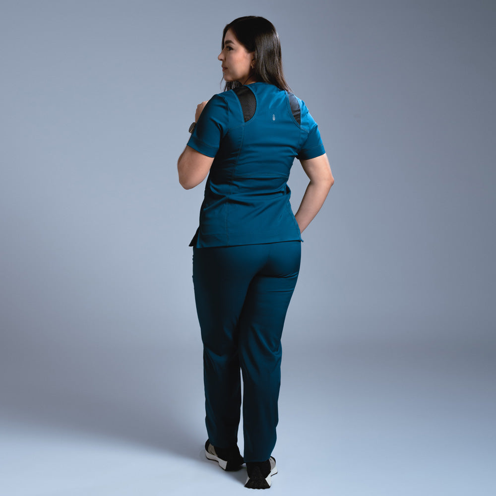 Flexi scrub premium verde petróleo L-24