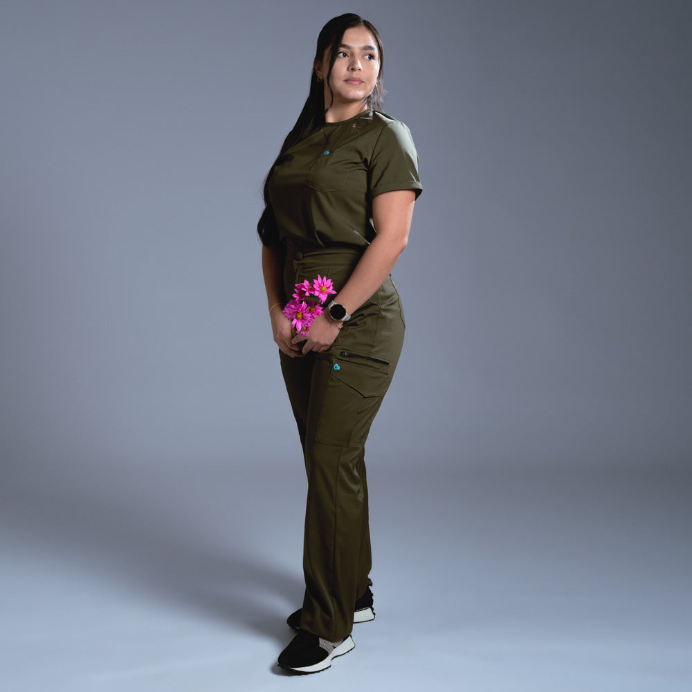 Flexi scrub verde militar L-26 Cargo