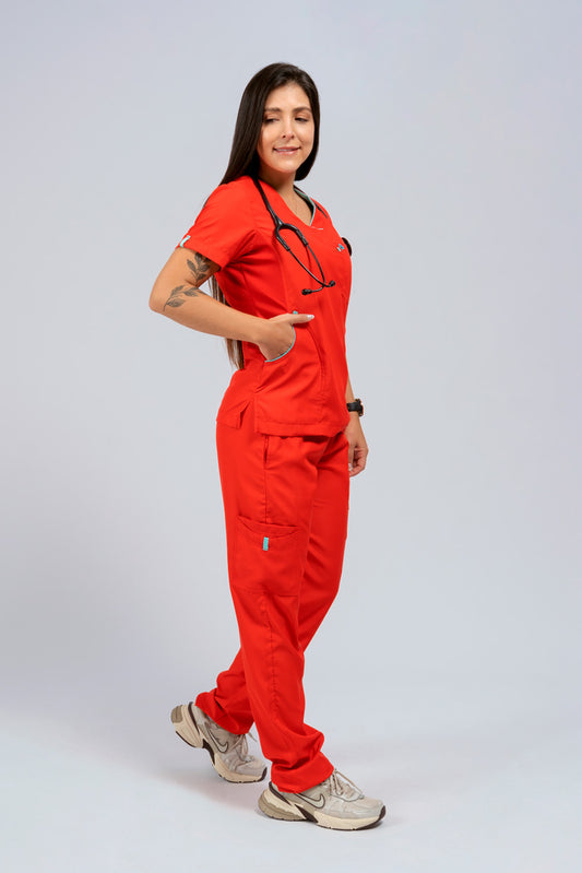 Sport scrub rojo D-Fisioterapeuta