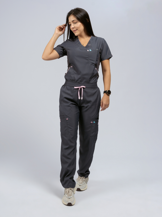 Sport scrub gris ratón D-Fisioterapeuta