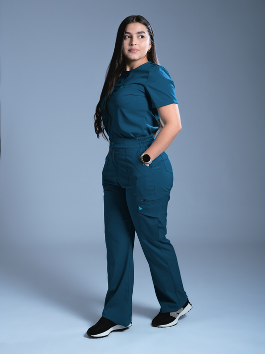 Flexi scrub verde petróleo L-26 Cargo