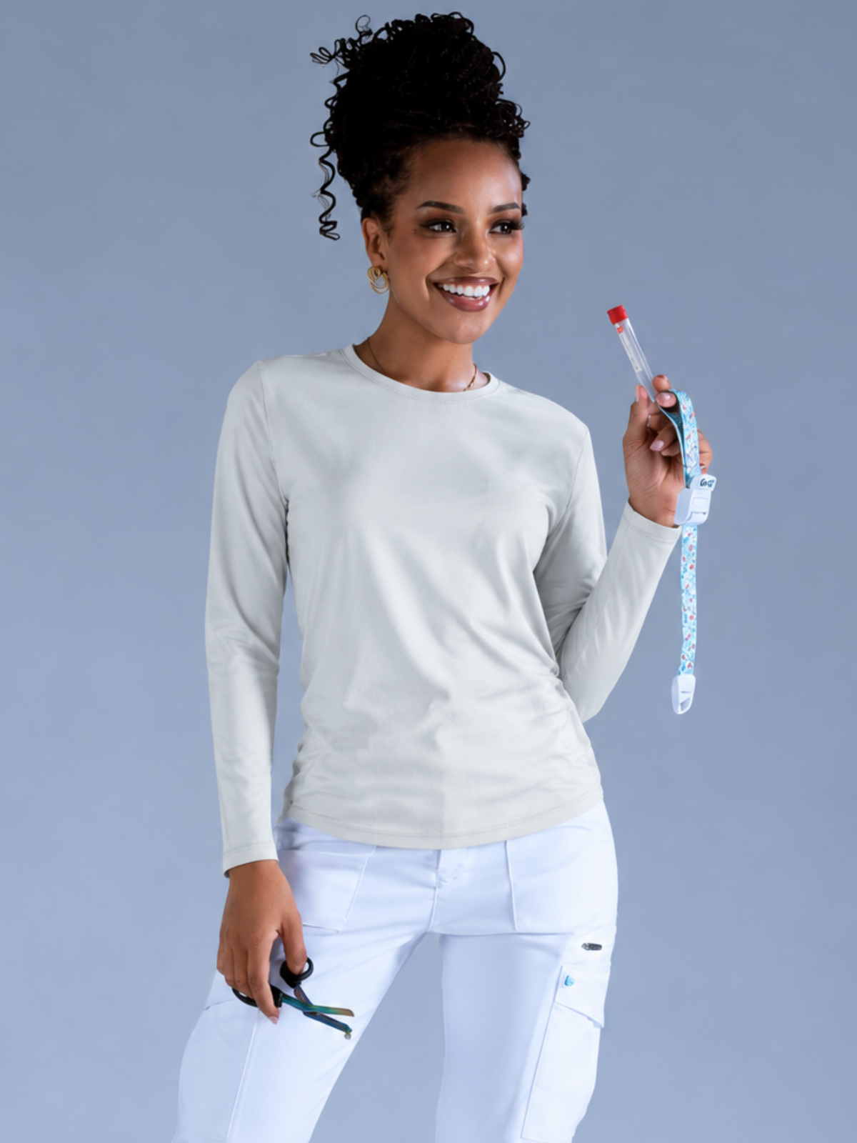 Camiseta manga larga mujer beige