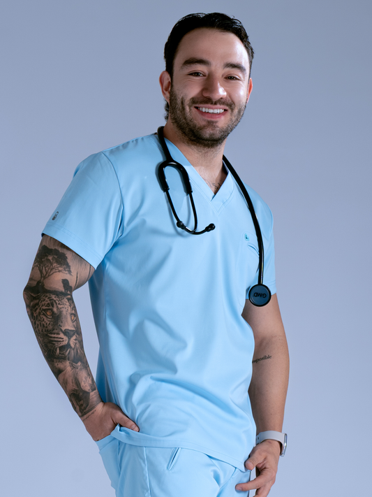Flexi camisa azul serenidad L-Guardián Pocket