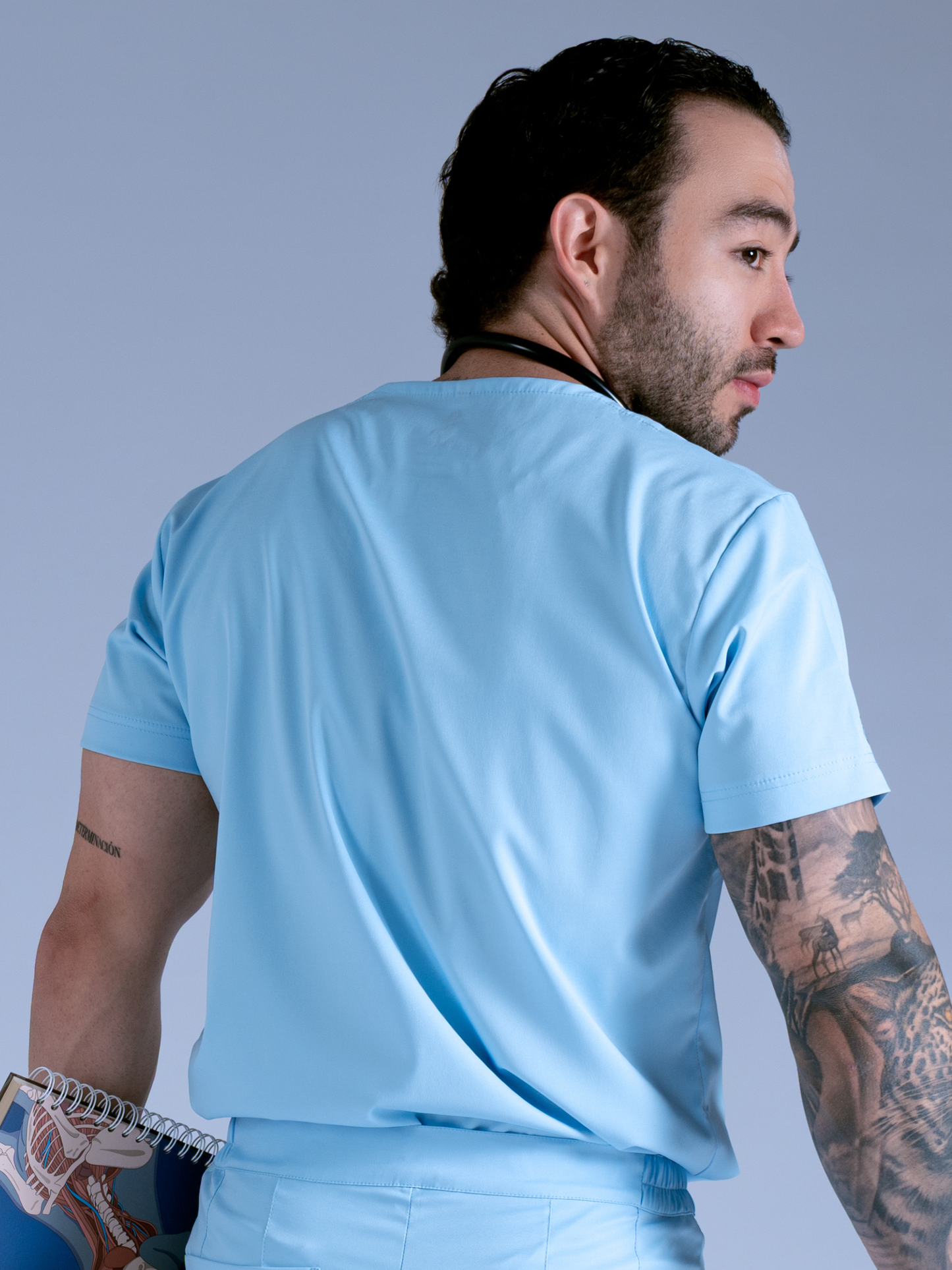 Flexi camisa azul serenidad L-Guardián Pocket