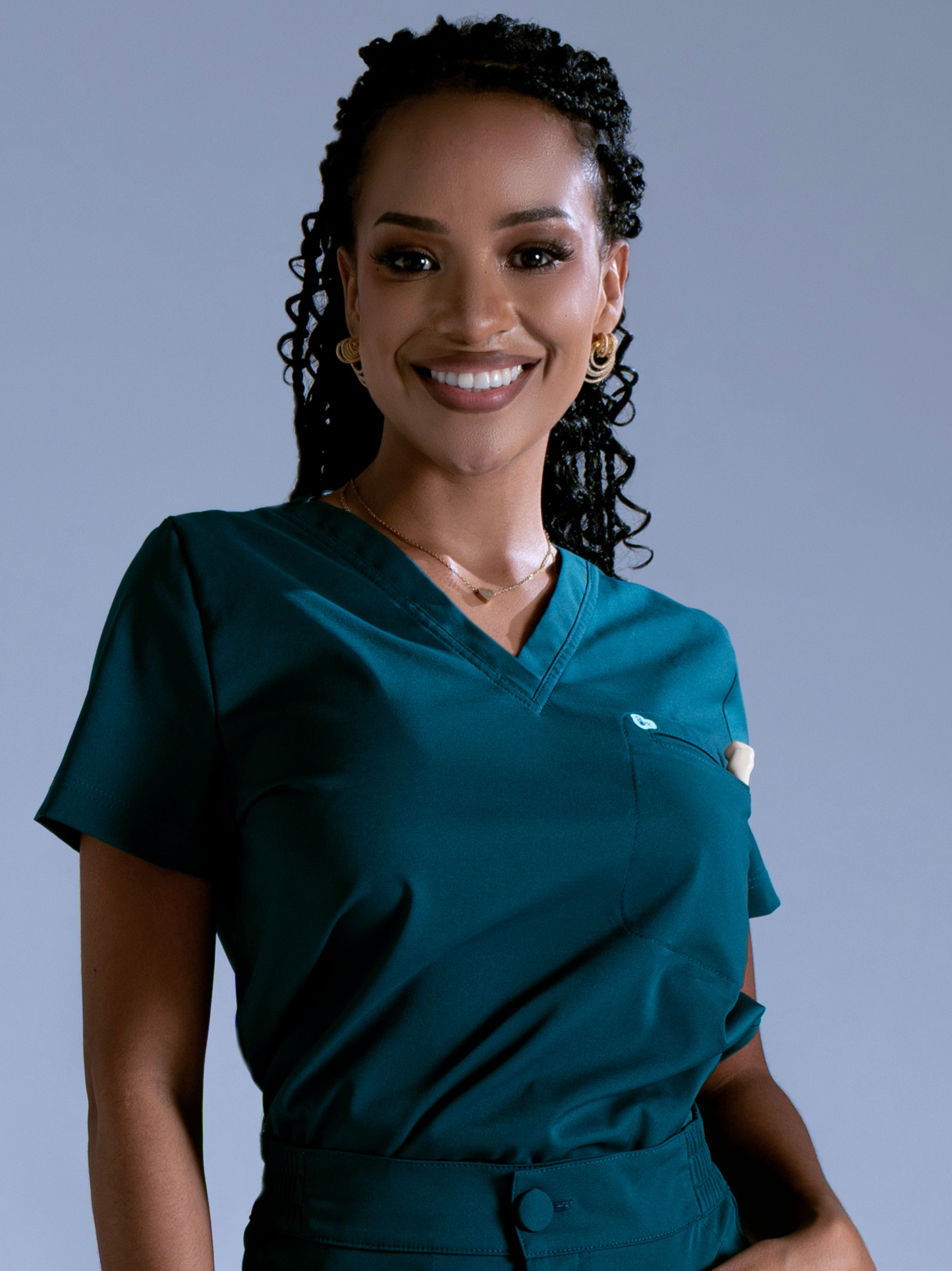 Flexi camisa verde imperio L-Guardián Pocket