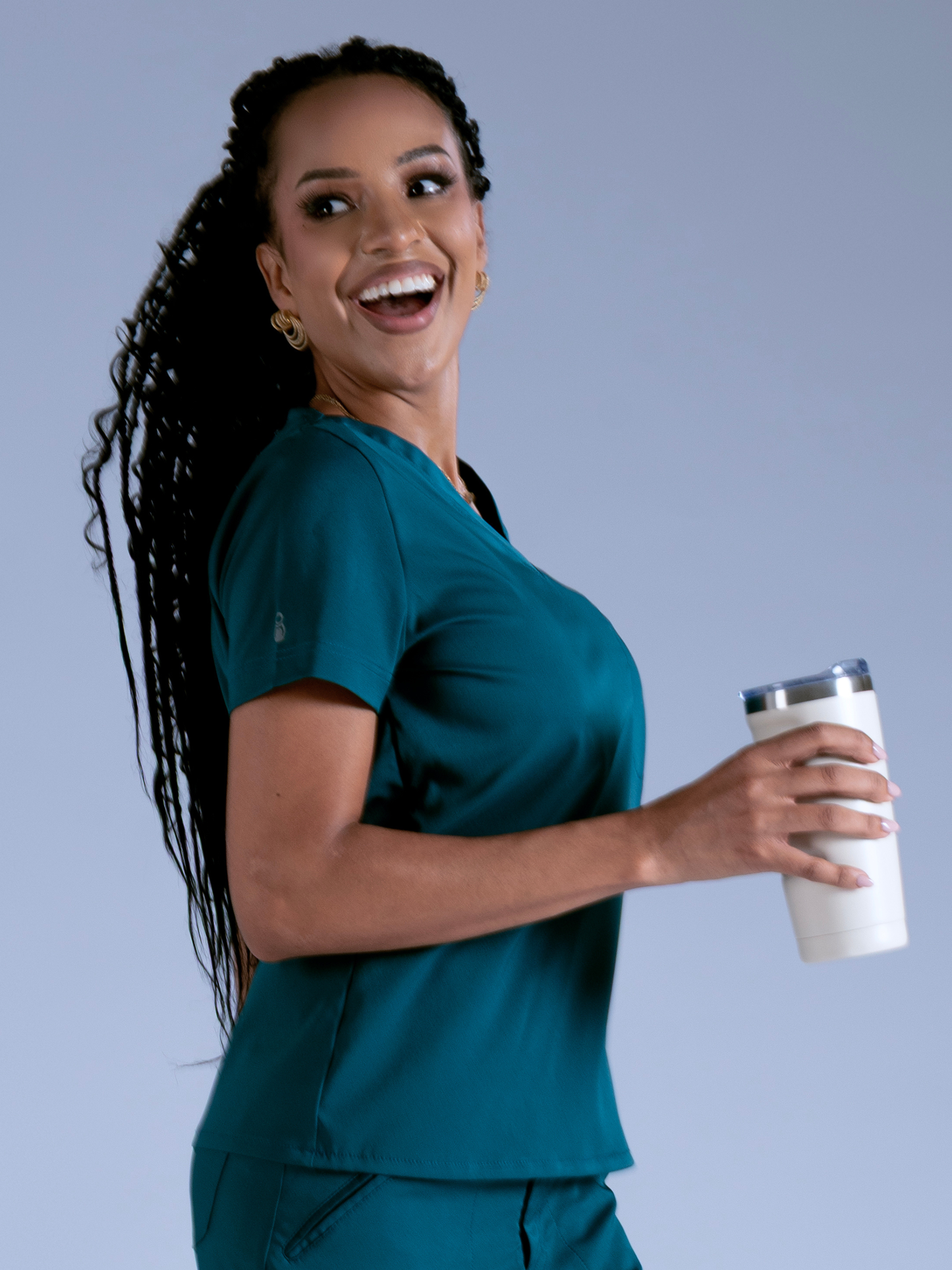 Flexi camisa verde imperio L-Guardián Pocket