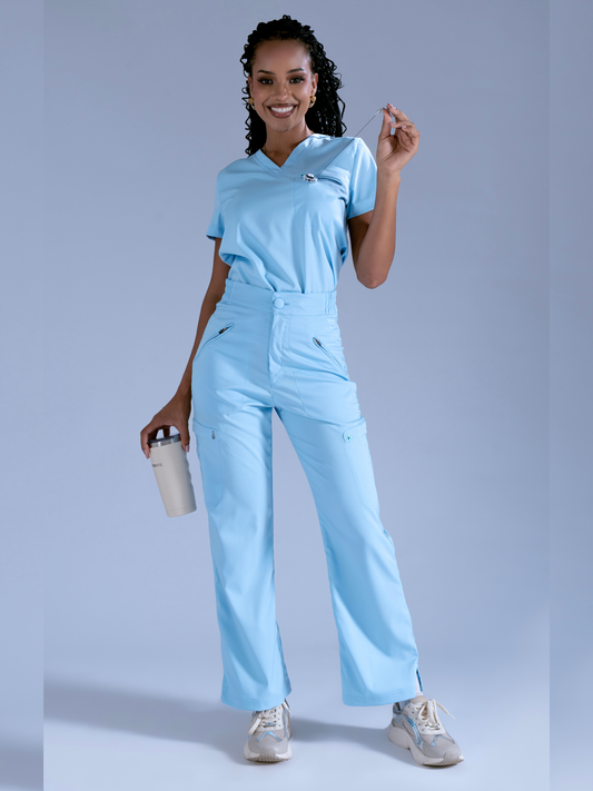 Flexi scrub azul serenidad L-Guardián Pocket