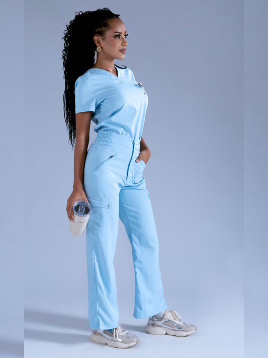 Flexi scrub azul serenidad L-Guardián Pocket