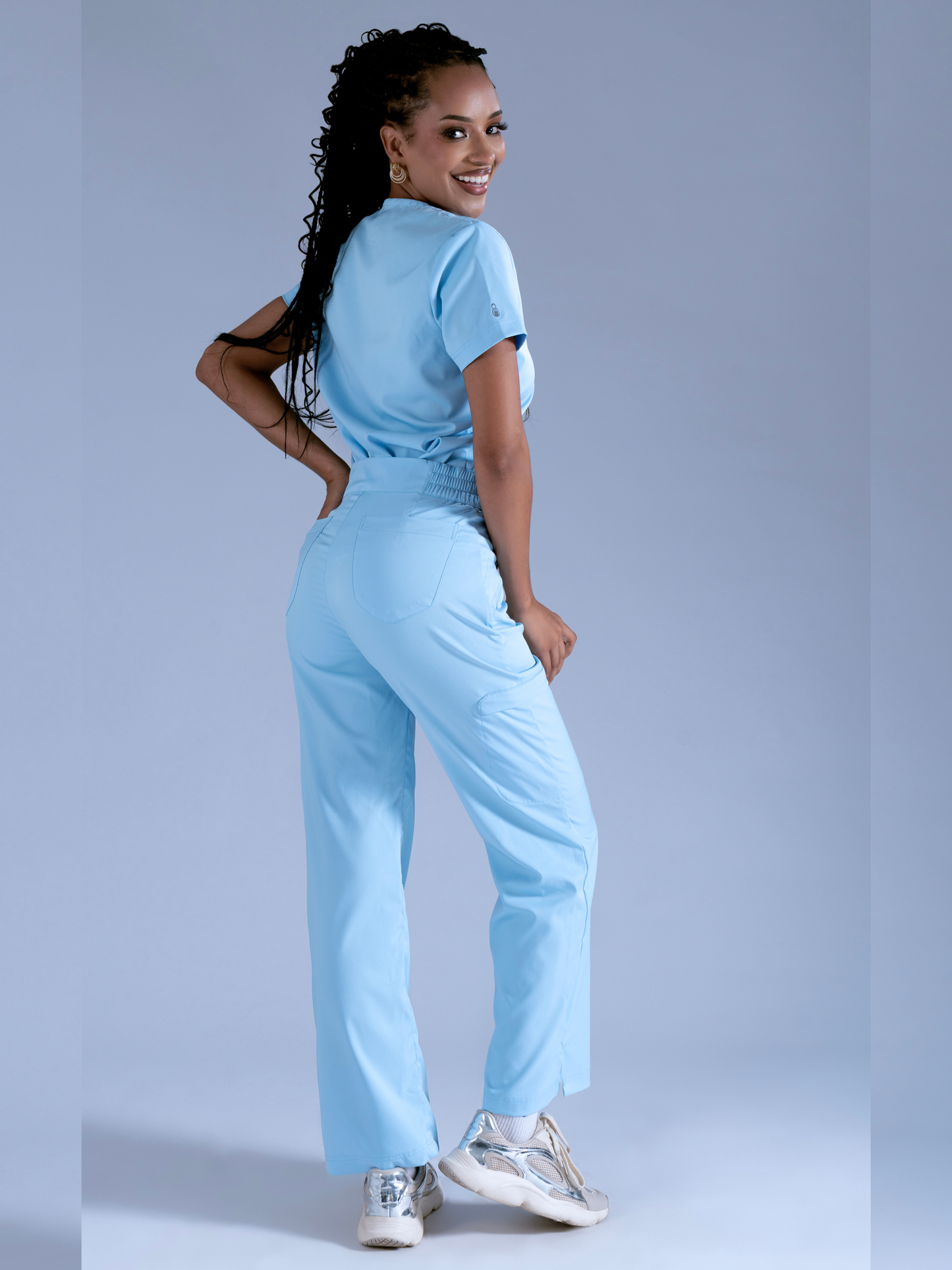 Flexi scrub azul serenidad L-Guardián Pocket