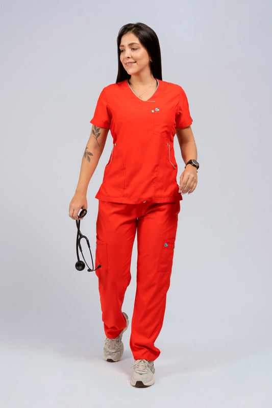 Sport scrub rojo D-Fisioterapeuta